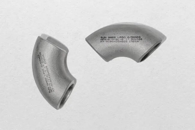 Stainless steel 45° elbow pipe fitting ensures smooth flow direction change with strong corrosion resistance and durability.